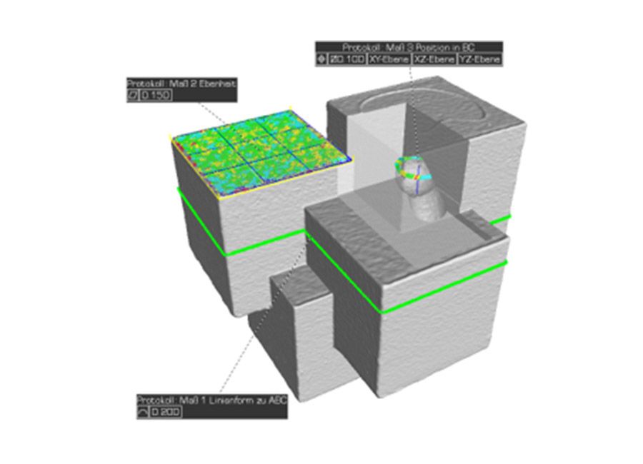 3D measurement of interior and exterior geometries