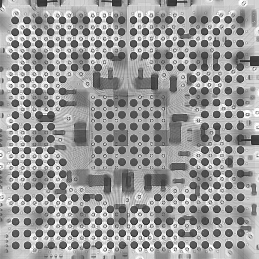 Ball Grid Array (BGA) in the 2D X-ray image