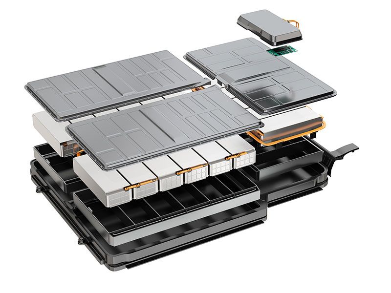 Battery packs of an electric vehicle
