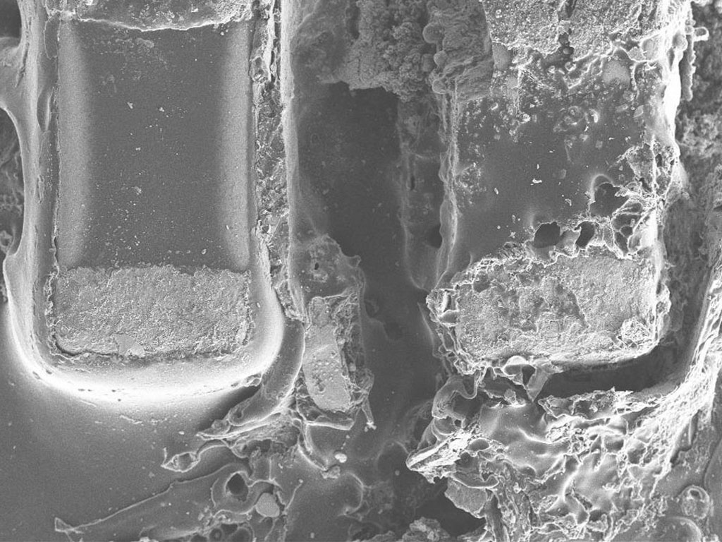 Defect analysis of a capacitor using light and scanning electron microscopy
